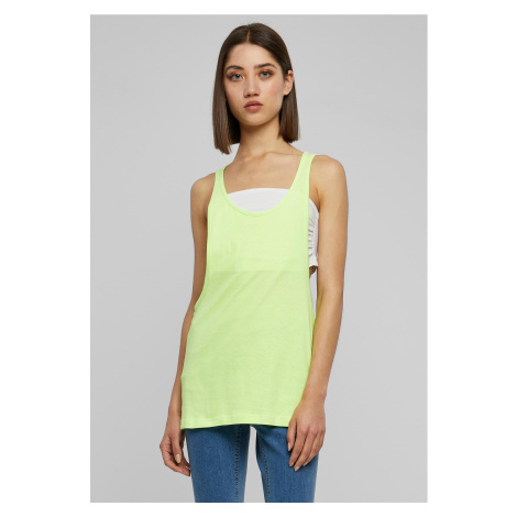 Women's loose neon tank top neonyellow Urban Classics