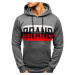 Men's hooded sweatshirt "BRAND" KS1803 - dark grey