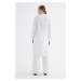 Trendyol White Shirt Collar Baked Tunic Dress
