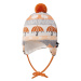 Detská čiapka s prímesou vlny Reima oranžová farba biela, z hrubej pleteniny,