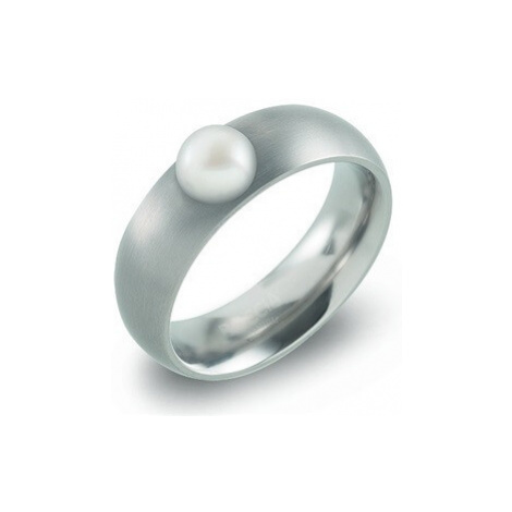 Boccia Titanium Titánový prsteň s perlou 0102-15 54 mm