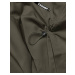 Tenký dámsky prehoz cez oblečenie v khaki farbe s kapucňou (B8118-11)