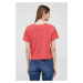 Bavlnené tričko Pepe Jeans Wimani červená farba