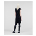 Šaty Karl Lagerfeld Jersey Dress W/ Shoulder Pads Čierna
