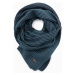 Ombre Knitted men's two-tone striped scarf - navy blue and sea