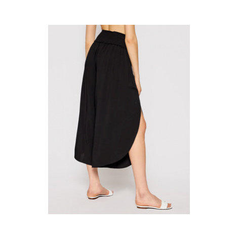 Seafolly Culottes nohavice Shirred Waist Wrap 53341-PA Čierna Relaxed Fit