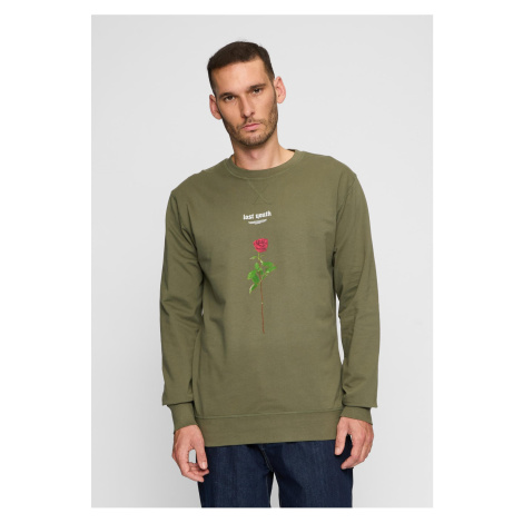 Lost Youth Rose Crewneck Olive mister tee