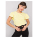 Women's cotton T-shirt in yellow color