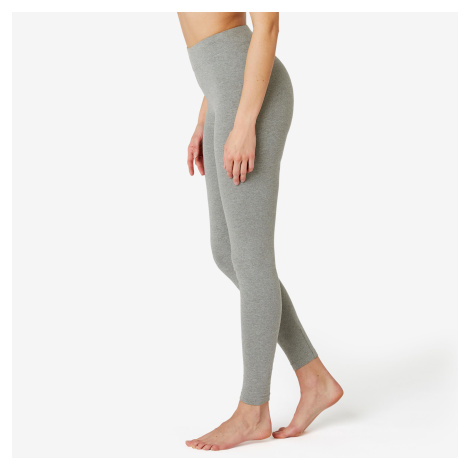 Dámske fitness legíny Slim sivé DOMYOS