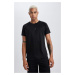 DeFactoFit Slim Fit Crew Neck Printed Athlete T-Shirt