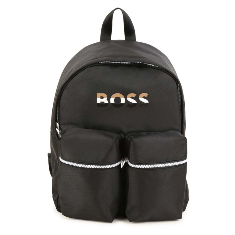 Detský ruksak BOSS čierna farba, veľký, s potlačou Hugo Boss