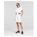Šaty Karl Lagerfeld Jersey Dress W/Logo Waist Biela