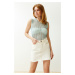 Trendyol Mint Transparent Knitwear Blouse