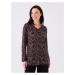 LC Waikiki V-Neck Patterned Long Sleeve Women's Blouse