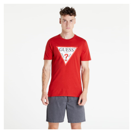 GUESS Triangle Logo T-Shirt Red