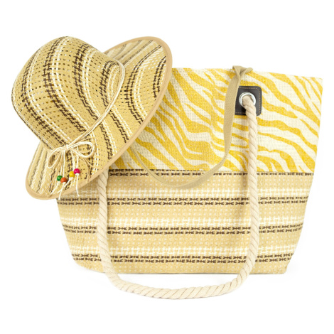 Art Of Polo Bag&Hat Tr22102-1 White/Light Yellow Vhodné pro formát A4
