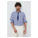 Bavlnená košeľa Polo Ralph Lauren pánska, biela farba, slim, s klasickým golierom