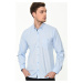 G691 DEWBERRY MENS SHIRT-PLAIN BLUE