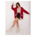 Burgundy oversize cardigan with diamonds