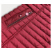 Červená dámska bunda s bodkovanou podšívkou (SF8981)