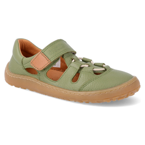 Barefoot sandálky Froddo - BF Elastic Sandal Olive zelené