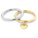 Calvin Klein Romantická bicolor súprava oceľových prsteňov Captivate 35000326 56 mm