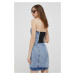 Rifľové šaty Calvin Klein Jeans mini, rovný strih