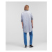 Košeľa Karl Lagerfeld Monogram Stripe Tunic Shirt Modrá
