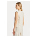 VESTA GANT REG STRETCH LINEN WAISTCOAT PUTTY