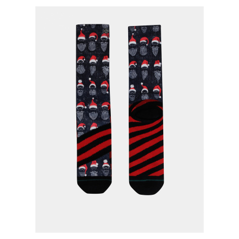 Tmavomodré pánske ponožky s vianočným motívom XPOOOS