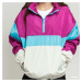 Bunda Urban Classics Ladies 3-Tone Stand Up Collar Pull Over Jacket Purple/ Cream/ Blue