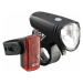 AXA Greenline Set 25 LUX Front + Rear Flashing Light - 1 LED USB