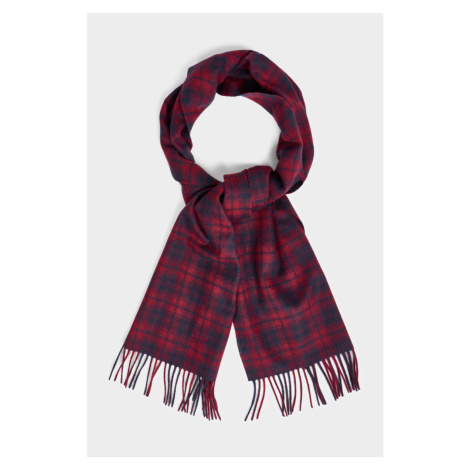 ŠÁL GANT CHECK WOVEN SCARF PLUMPED RED