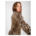 Dark beige and black velour blouse with leopard print from RUE PARIS