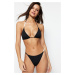 Trendyol Textured High Leg Bikini Bottom with Black Accessories