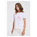 Marisse White T-Shirt With A Print On The Pocket