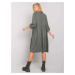 Khaki oversize viscose dress Malone OCH BELLA