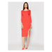 Armani Exchange Úpletové šaty 3KYA1A YMM2Z 1663 Červená Slim Fit