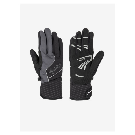 Šedo-čierne unisex zimné športové rukavice Kilpi NEVIL-U