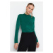 Trendyol Emerald Green Fitted Knitted Bodysuit