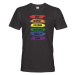 Pánské tričko s potlačou Love-respect-freedom-tolerance-equality-pride