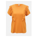 Orange T-shirt with frills JDY Karen - Women