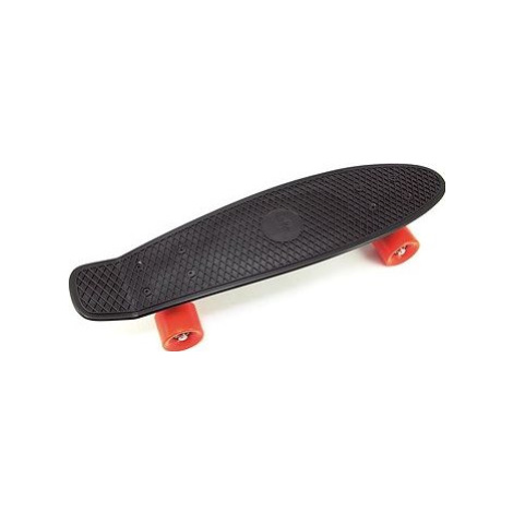 Teddies Skateboard – pennyboard – čierna farba – oranžové kolesá