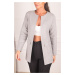 armonika Women's Gray Pocket Flap Cachet Jacket