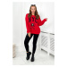 Cotton set insulated sweatshirt + leggings red