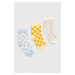 Detské ponožky United Colors of Benetton 3-pak žltá farba