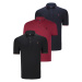 TRIPLE SET T8586 DEWBERRY MEN'S T-SHIRT-BLACK-NAVY-BURGUNDY