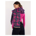 Navy blue and fuchsia women's scarf with patterns