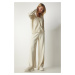 Happiness İstanbul Women's Cream Knitwear, Cardigan and Pants Suit