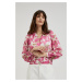 Women's V-neck blouse MOODO - pink